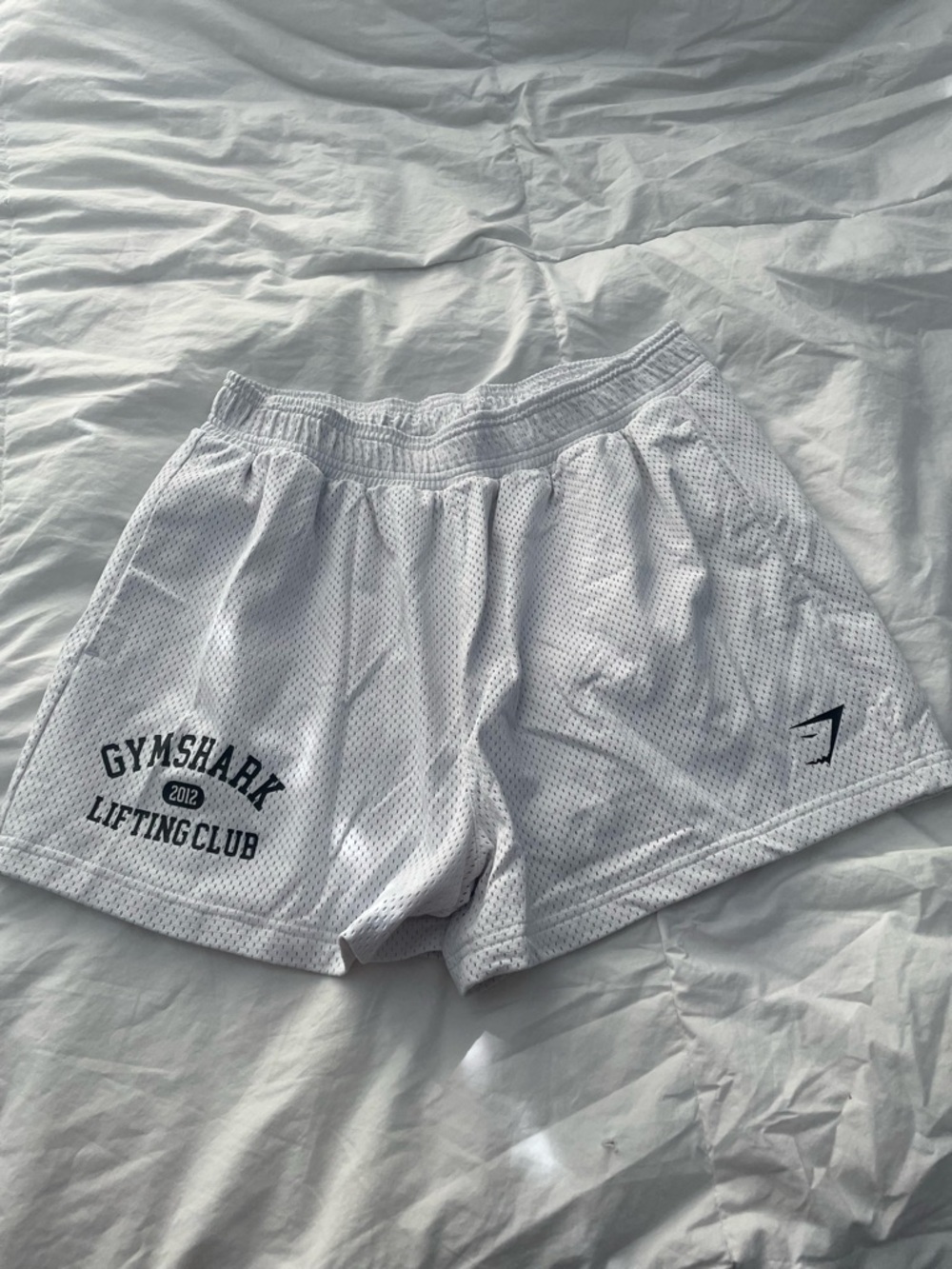 Gymshark White Mesh Training Shorts